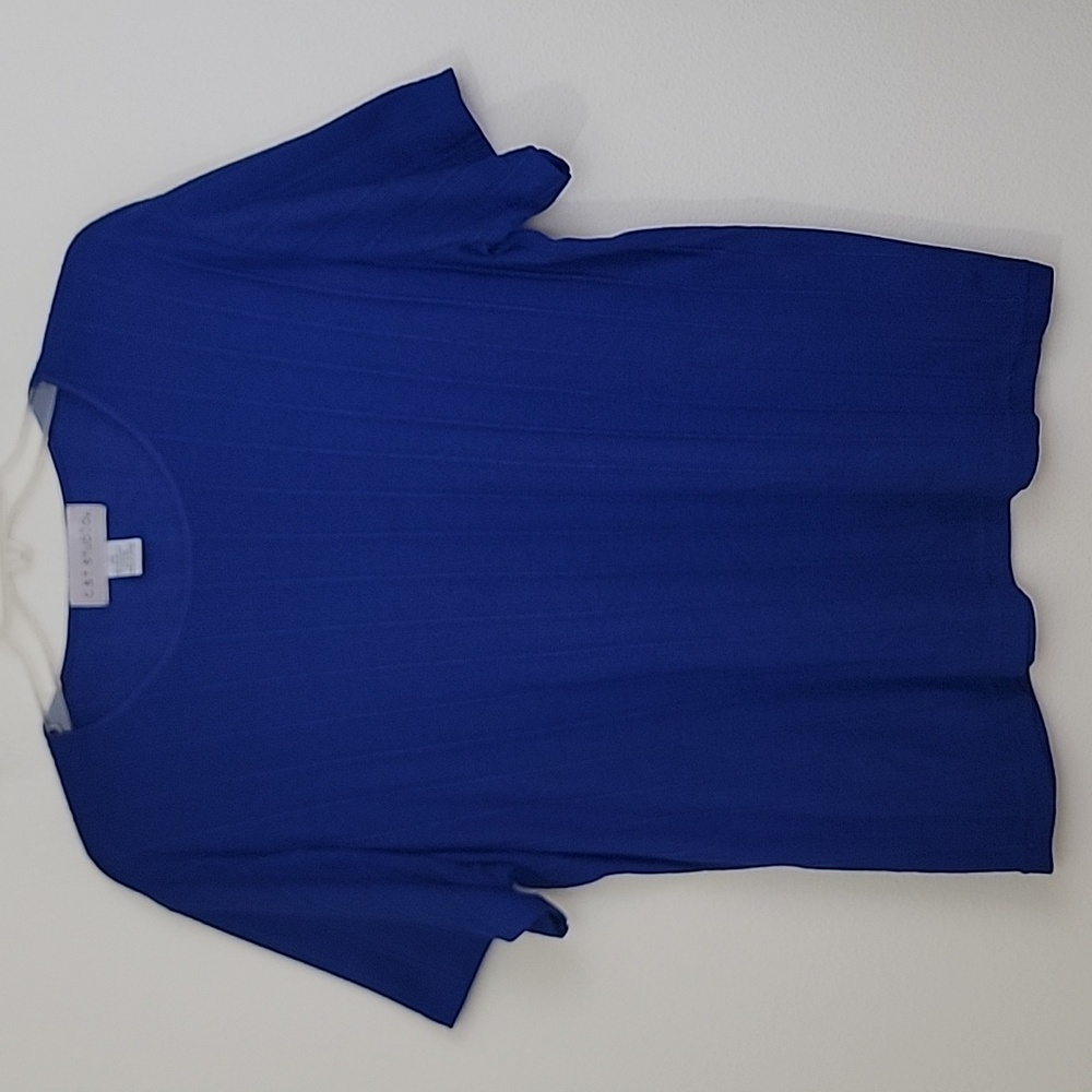 C.S.T. Studio Blue Short Sleeve Lightweight Top 3X